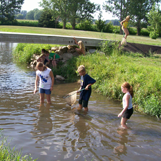 Kids in the river